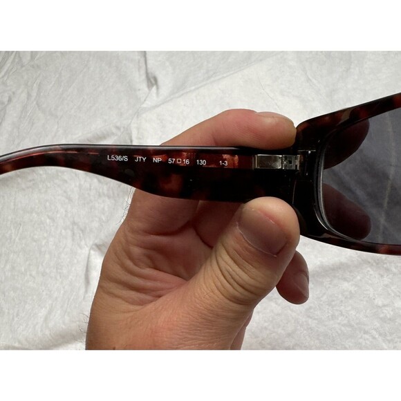 LIZ CLAIBORNE Sunglasses L536/S Polished Black Wrap 57-16-130 FRAMES ONLY - Picture 11 of 13